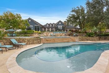 Extensive resort inspired pool deck